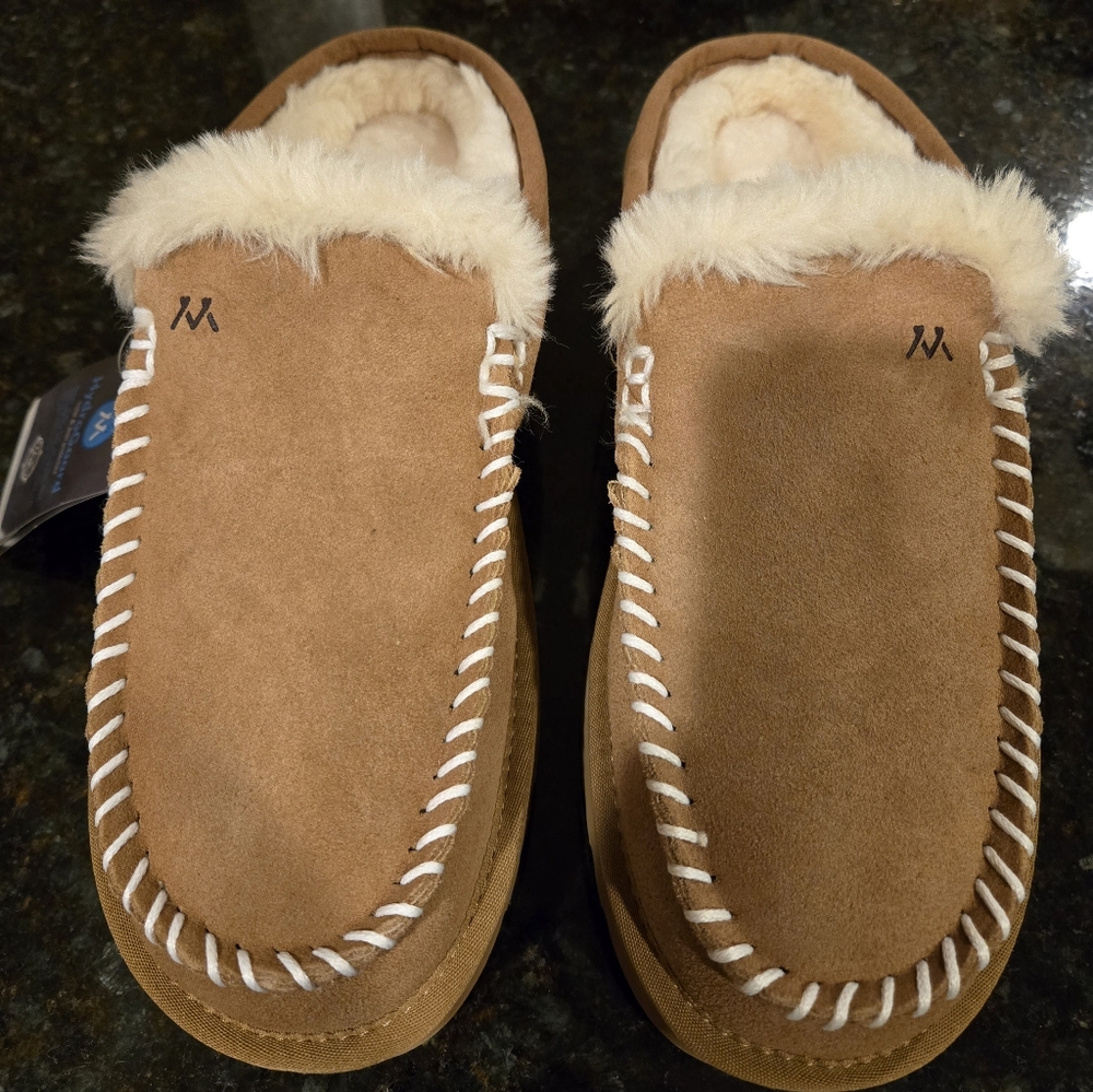 Mykos Suede Slip-On Platform Mules -Cassie Color: Chestnut